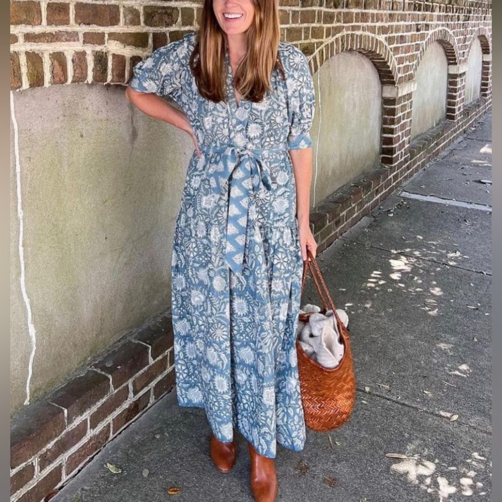 NWT Marea Grace Midi Dress in color: Casa Azul